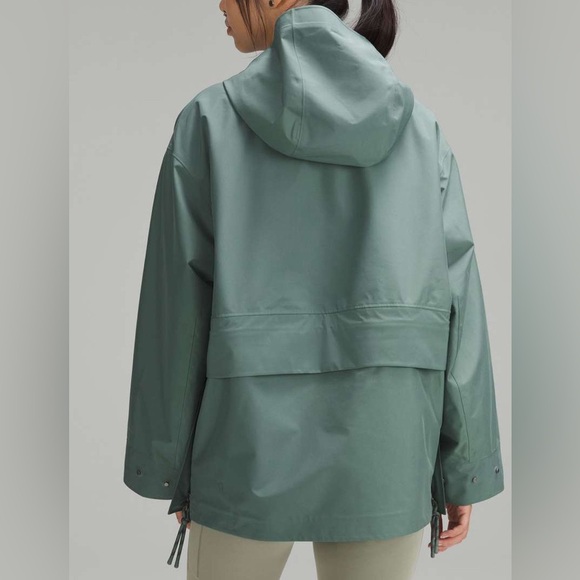 NWOT Lululemon Oversized Hooded Rain Jacket Medium Forest - Picture 5 of 10